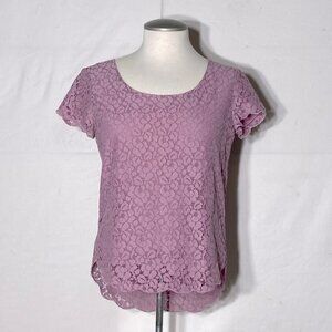 5/$25 Aritzia talula purple lace blouse S
